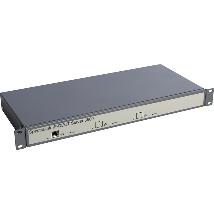 IP-DECT Server 6500 in rack cabinet.