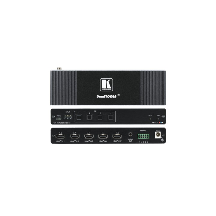 Kramer 4x1 4K HDR HDMI Auto Switcher (VS-411X)