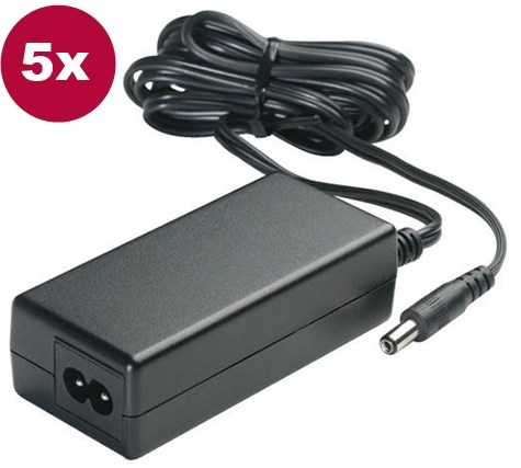Poly (Polycom) Power Supply for SPIP 320, SPIP 330, SPIP 430, SPIP 550, SPIP 601 & SPIP 650. (5-pack) 24V, 0.5A, IRE/UK power plug.
