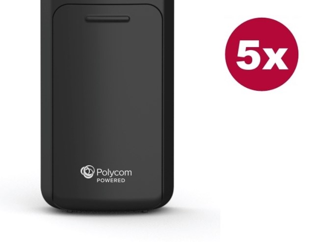 Poly (Polycom) VVX D60 Battery for Wireless Handset. 5-pack.