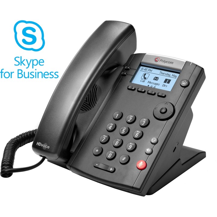 Poly (Polycom) VVX 201 2-line Desktop Phone (SfB / Lync edition)