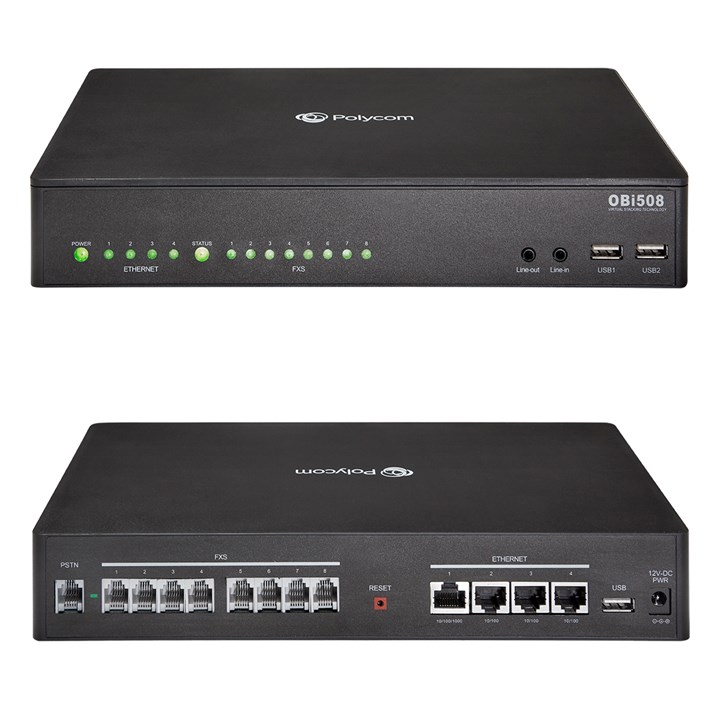 Poly (Polycom) / Obihai OBi508 Universal Voice Adapter for Enterprise, 8 FXS ports