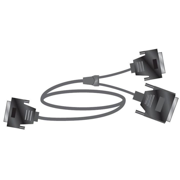 Poly (Polycom) Cable, 1 RS-449 and RS-366 5' Serial Cable, HD-44M to 'Y' RS-499 DB-37M / RS-366 DB-25M,RoHS