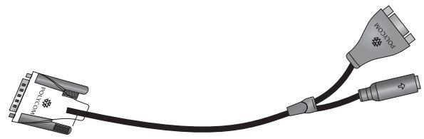 Poly (Polycom) Camera cable.  HDCI(M) to S-video(M) and DB9(M).