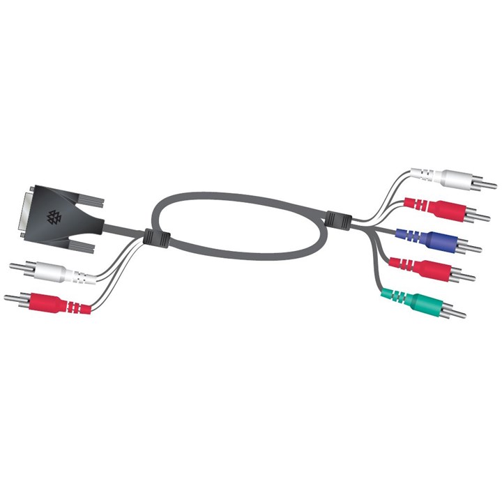 Poly (Polycom) HDX main monitor cable. DVI video and dual RCA Audio to RCA component