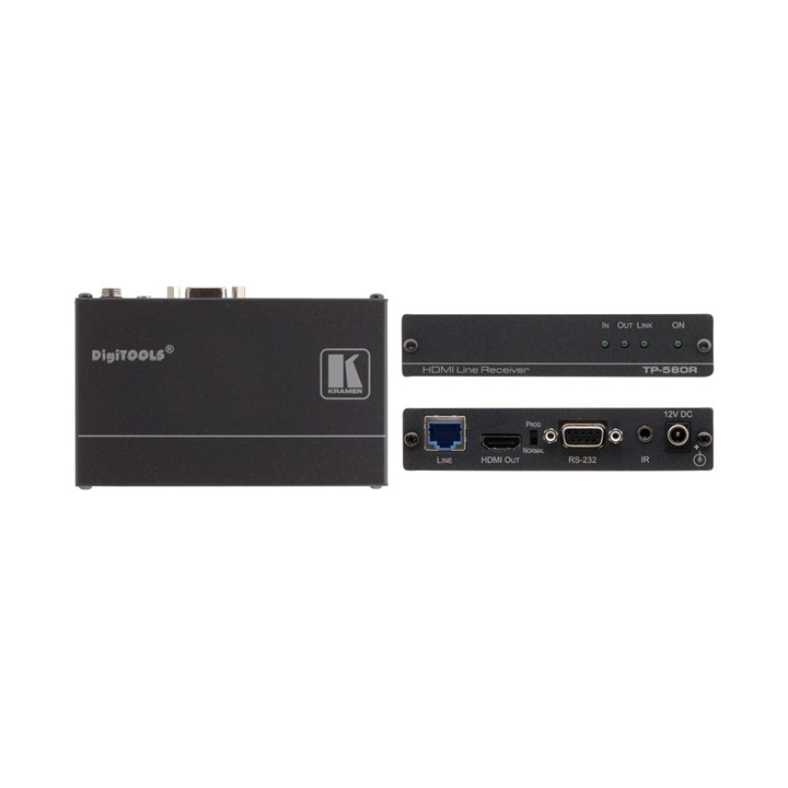 Kramer 4K60 4:2:0 HDMI HDCP 2.2 Receiver with RS-232 & IR over Long-Reach HDBaseT (TP-580R)