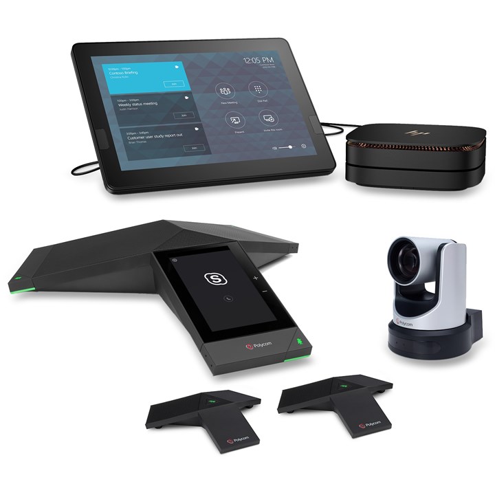 Poly (Polycom) Trio 8500 + HP Elite Slice SRS Skype Room System (Microsoft Teams Large Room Bundle)