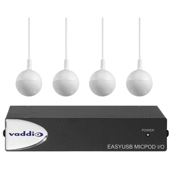 EasyUSB MicPOD I/O with Four CeilingMICs (white)