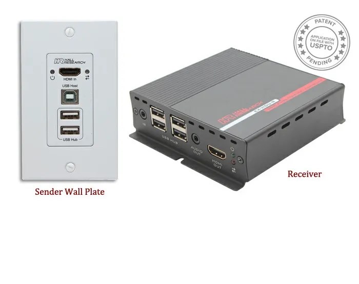 HDMI and USB Extension on CAT6 with Audio, Integrated Control and IP