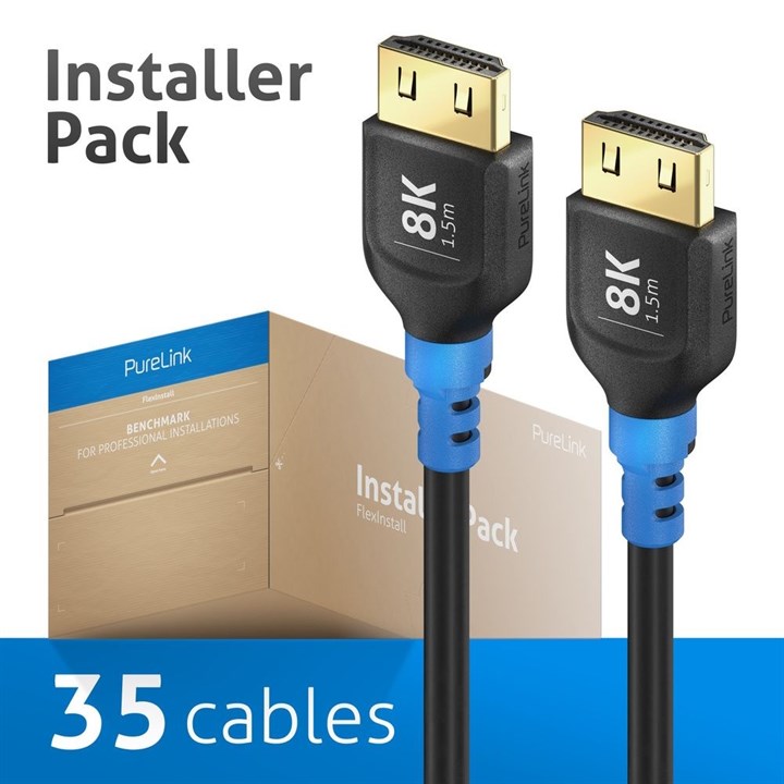 FlexInstall HDMI Cable 8K, 1.50m - Installer Pack 35pcs