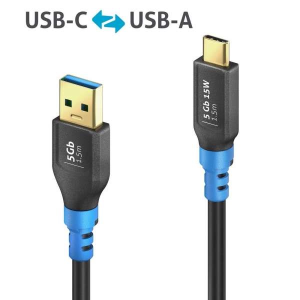 FlexInstall USB-C to USB-A Cable USB 3.0 5Gbps 1.50m