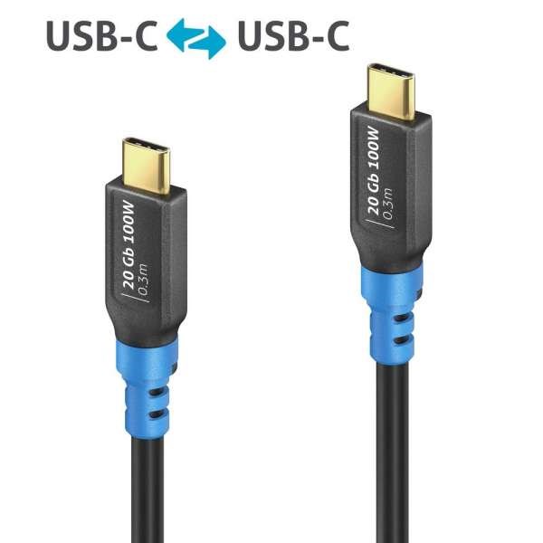 FlexInstall USB-C to USB-C Cable USB4 Gen2x2 20Gbps 100W 0.30m