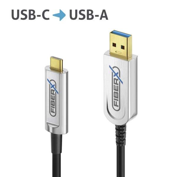 FiberX Series - USB 3.1 Fiber Optic cable - USB-A USB-C - 30m