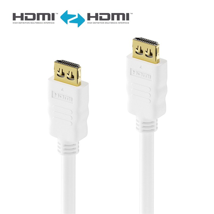 PureInstall - 7,50m HDMI Cable - white - 7,50m