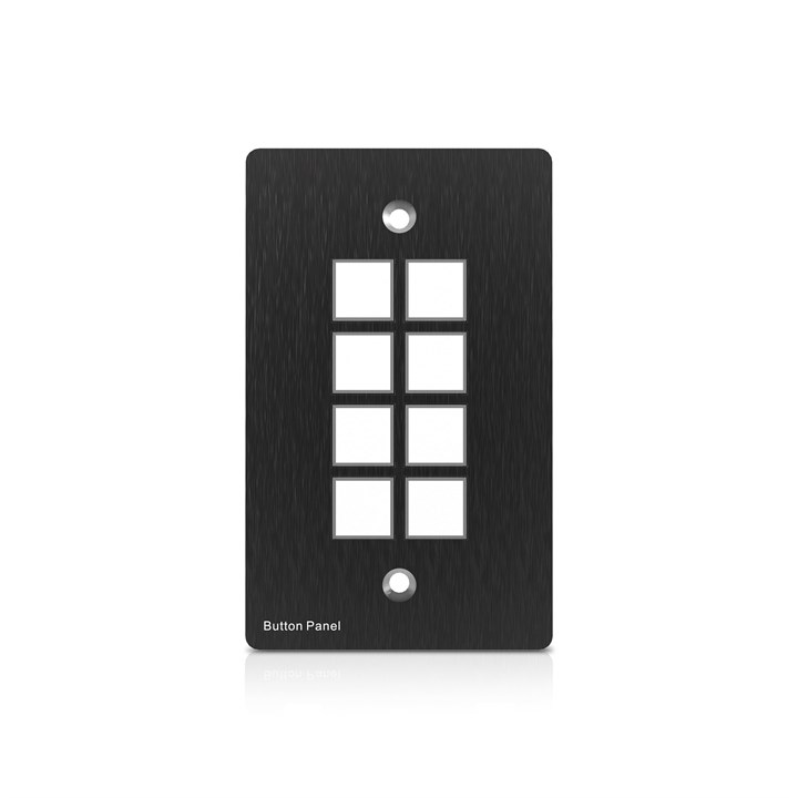 PureTools - Button panel, 8 programmable buttons, black faceplate