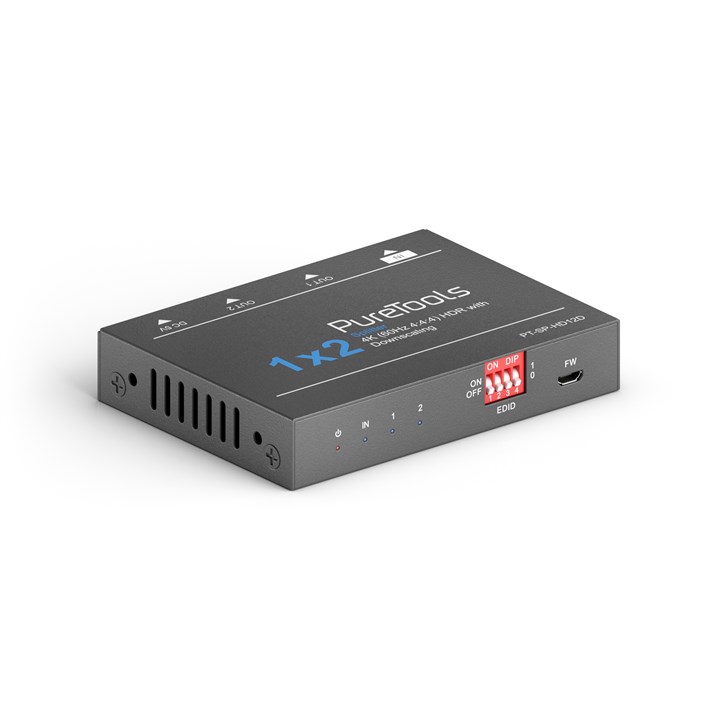 PureTools - HDMI Splitter 1x2, 4K (60Hz 4:4:4), with Down-Scaling and EDID Management