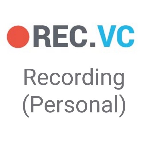 REC.VC Recording - Personal (1 user | 100 recording hours p/mth)