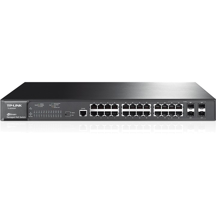 TP-Link JetStream 24-Port Gigabit L2 Managed PoE+ Switch with 4 Combo SFP Slots (TL-SG3424P)