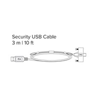 Poly (Polycom) VoxBox Cable - 3m/10ft, Type A to Micro USB, with torx screws and security loop