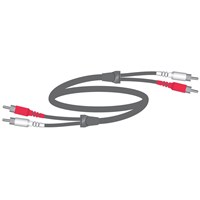 Poly (Polycom) Cable, dual RCA male plug (red, white) on both ends, stereo, 25ft.