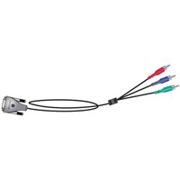 Poly (Polycom) Monitor cable, Male DVI to 3 male RCA connectors (red, blue, green both ends), 12 feet long.