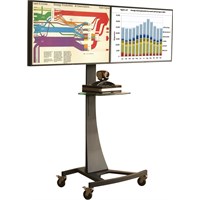 Unicol Axia Twin Screen Stand - PZX1 - Backspine - Screens 38-47"