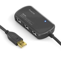 Data Series - USB 2.0 Active Extension with Hub - black - 12.0m
