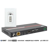 USB & 4K HDMI with HDBaseT 2.0 Extension on a Single Gang Wall-Plate