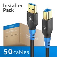 FlexInstall USB-A to USB-B Cable USB 3.0 5Gbps 1.00m - Installer Pack 50pcs