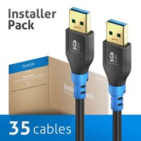 FlexInstall USB-A to USB-A Cable USB 3.0 5Gbps 1.50m - Installer Pack 35pcs