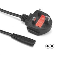Misc Power Lead - 3pin IRE/UK Figure 8 / IEC C7 Mains / Plug