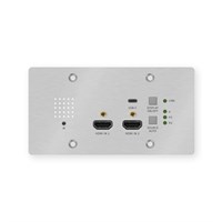PureTools - HDBaseT Wallplate Transmitter, 2x HDMI & USB-C Inputs, 4K, 40m 4K / 70m 1080p