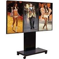 Unicol Rhobus Triple Screen Landscape Stand/Trolley - 33-57" screens